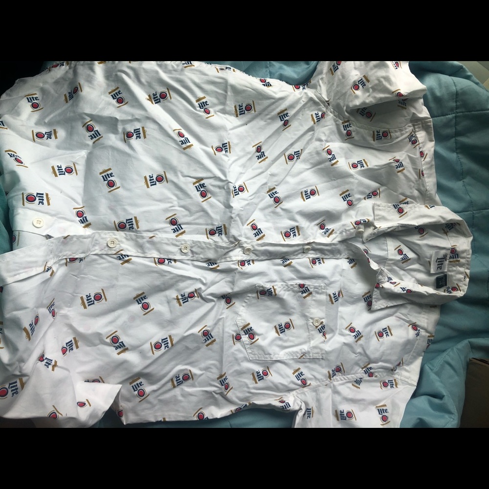 Miller Light button down